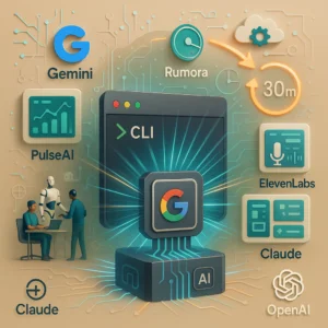 26 czerwca 2025 | Darmowe Gemini CLI od Google, 60% wzrost produktywności i tworzenie aplikacji bez kodu, PulseAI, Rumora, ElevenLabs