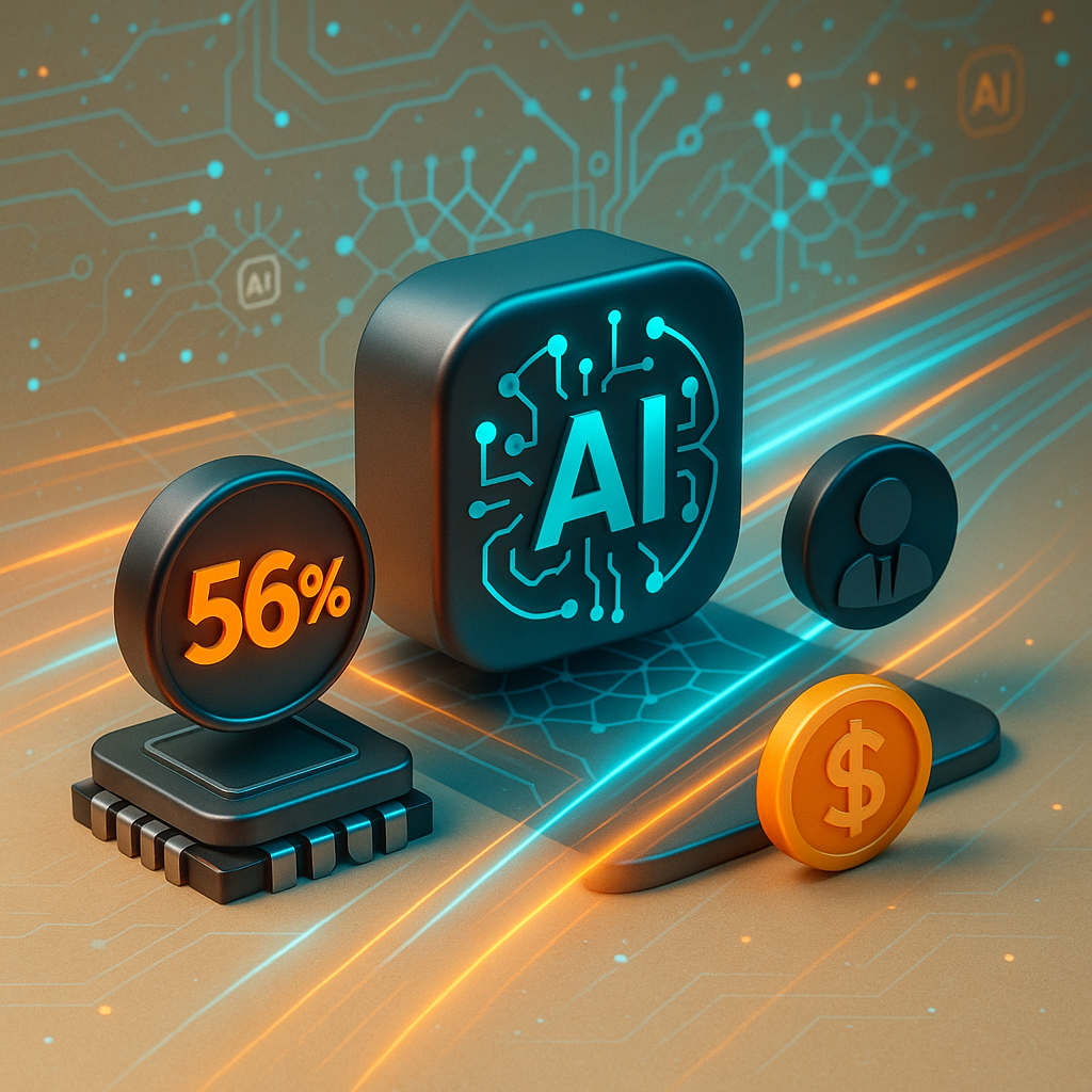 ai-zwrot-z-inwestycji-raport-pwc.png Raport PwC pokazuje, że 56% CEO nie widzi zwrotu z inwestycji w AI.