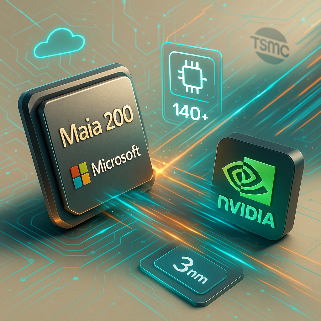 Microsoft prezentuje chip AI Maia 200, konkurujące technologie z Nvidia i znaczenie dla przyszłości chmur