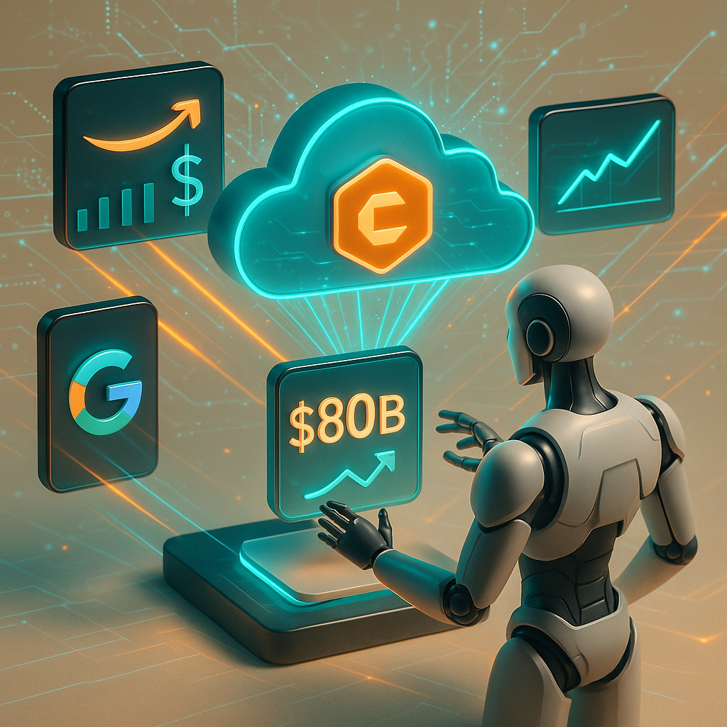 Finansowe wydatki Anthropic na usługi chmurowe osiągające 80 miliardów dolarów, pokazujące koszty sztucznej inteligencji.