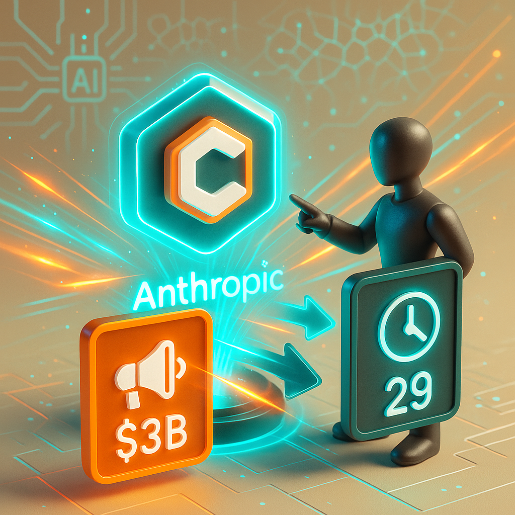 anthropic-prawne-pozwy-biznes.png Grafika przedstawiająca Anthropic w obliczu miliardowych pozwów i wyzwań prawnych, dotyczących etyki i piractwa.