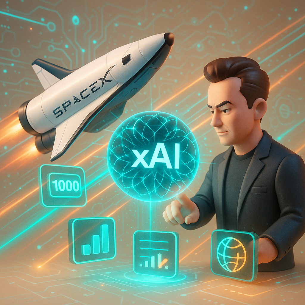 kosmiczna-fuzja-spacex-xai.png Elon Musk planuje fuzję SpaceX i xAI, co może stworzyć monopol na dane w technologii